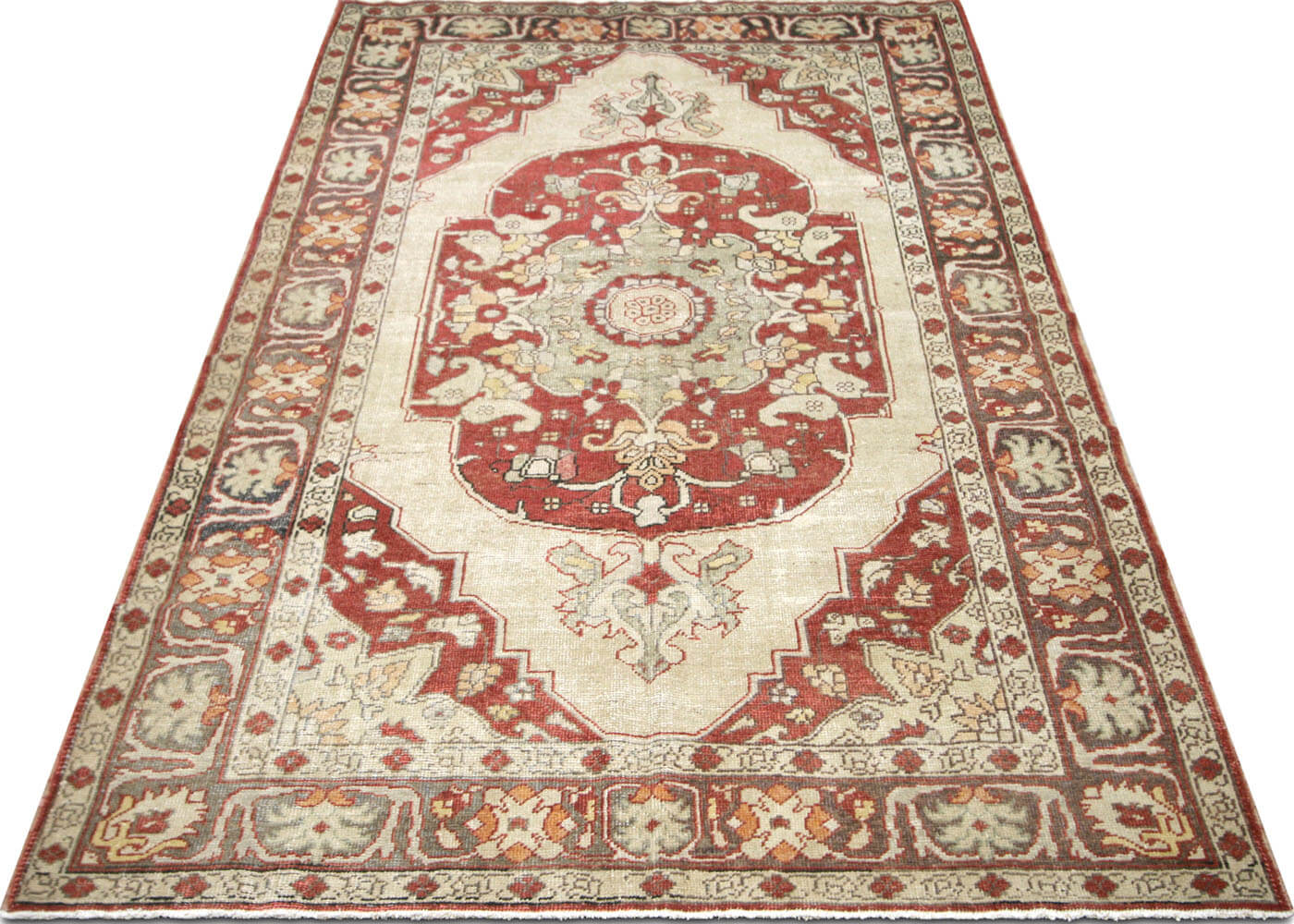 Vintage Turkish Oushak Rug - 5'11" x 9'4" - 074541