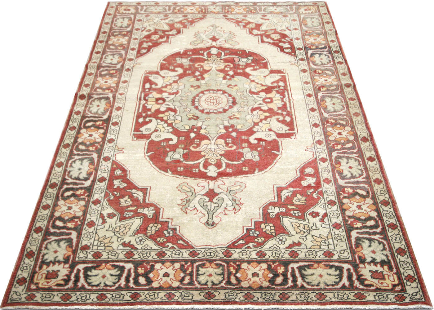 Vintage Turkish Oushak Rug - 5'11" x 9'4" - 074541