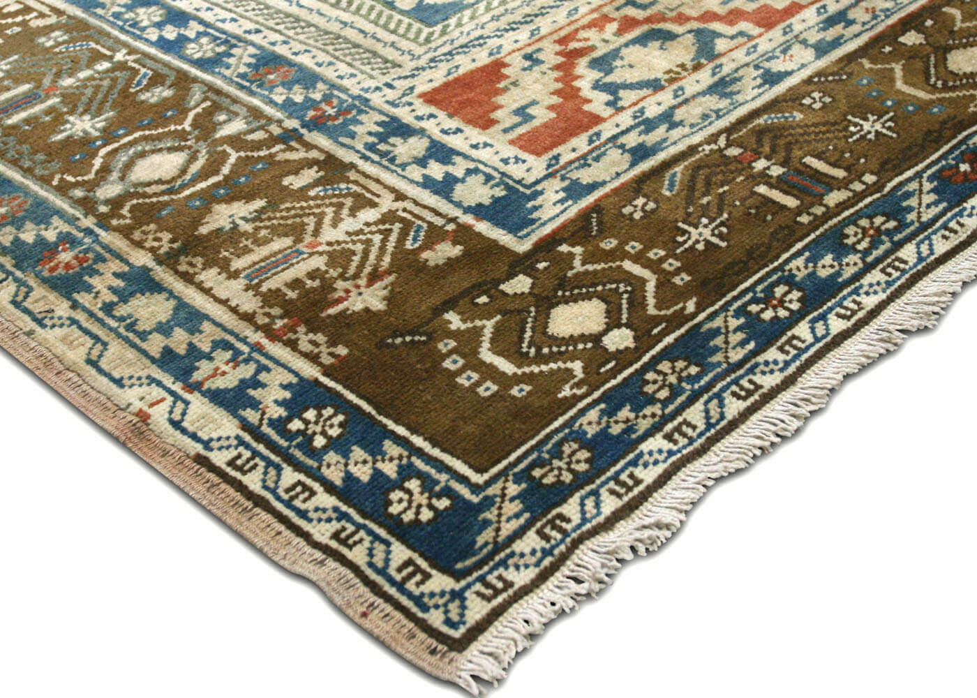 Vintage Turkish Oushak Rug - 7'7" x 11' - 074555