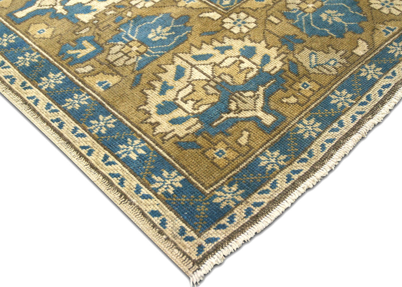 Vintage Turkish Oushak Rug - 7'6" x 13' - 074558