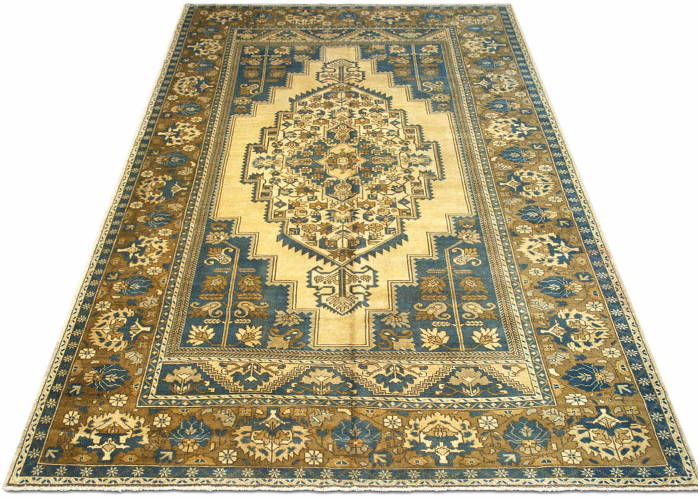 Vintage Turkish Oushak Rug - 7'6" x 13' - 074558