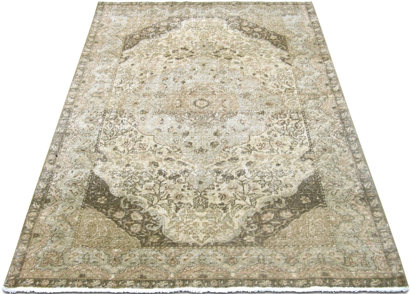 Vintage Turkish Oushak Rug - 4'3" x 6'7" - 074579