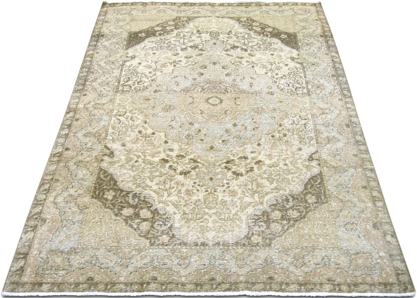 Vintage Turkish Oushak Rug - 4'3" x 6'7" - 074579