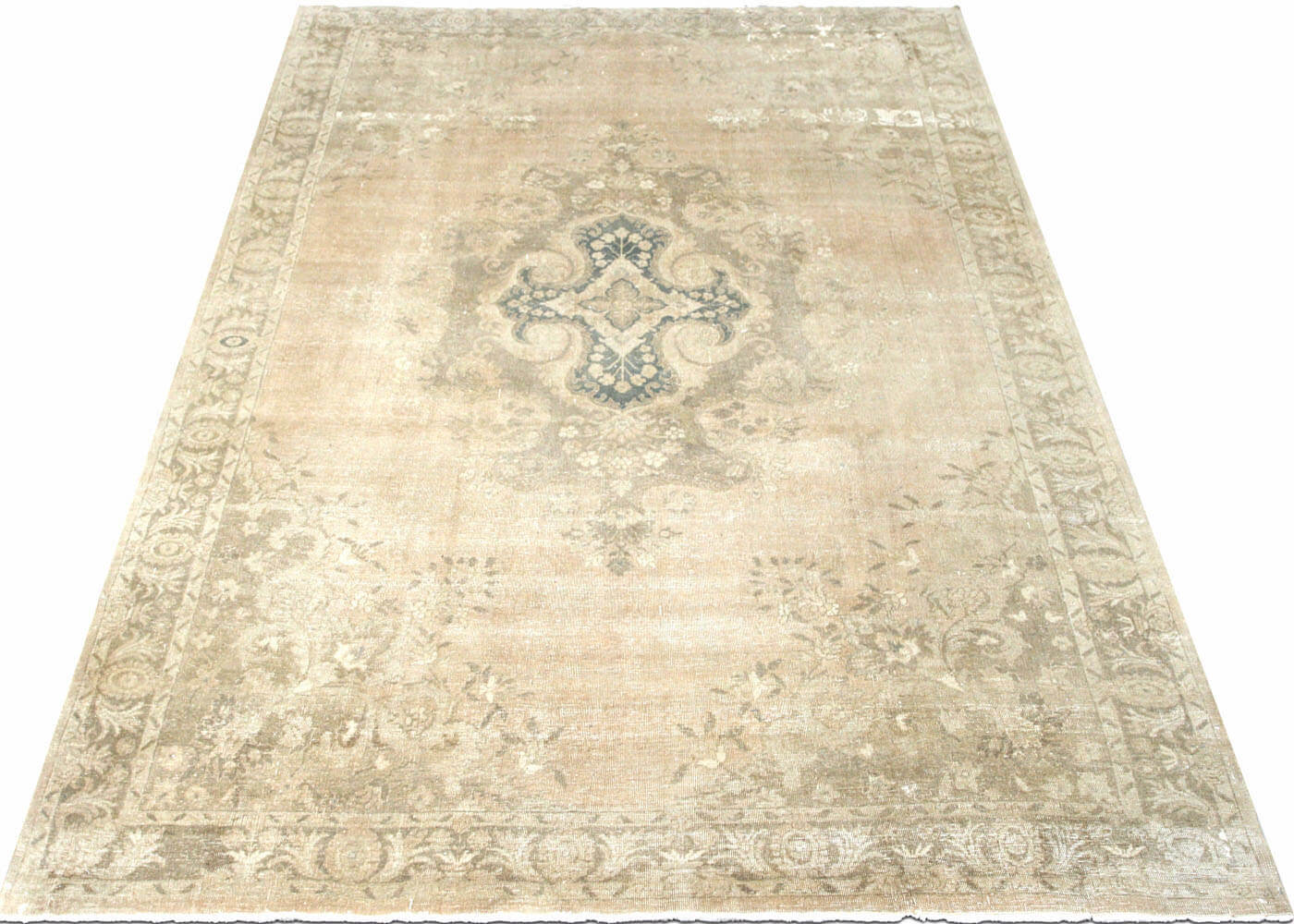Vintage Turkish Oushak Rug - 9'1" x 12'4" - 074582