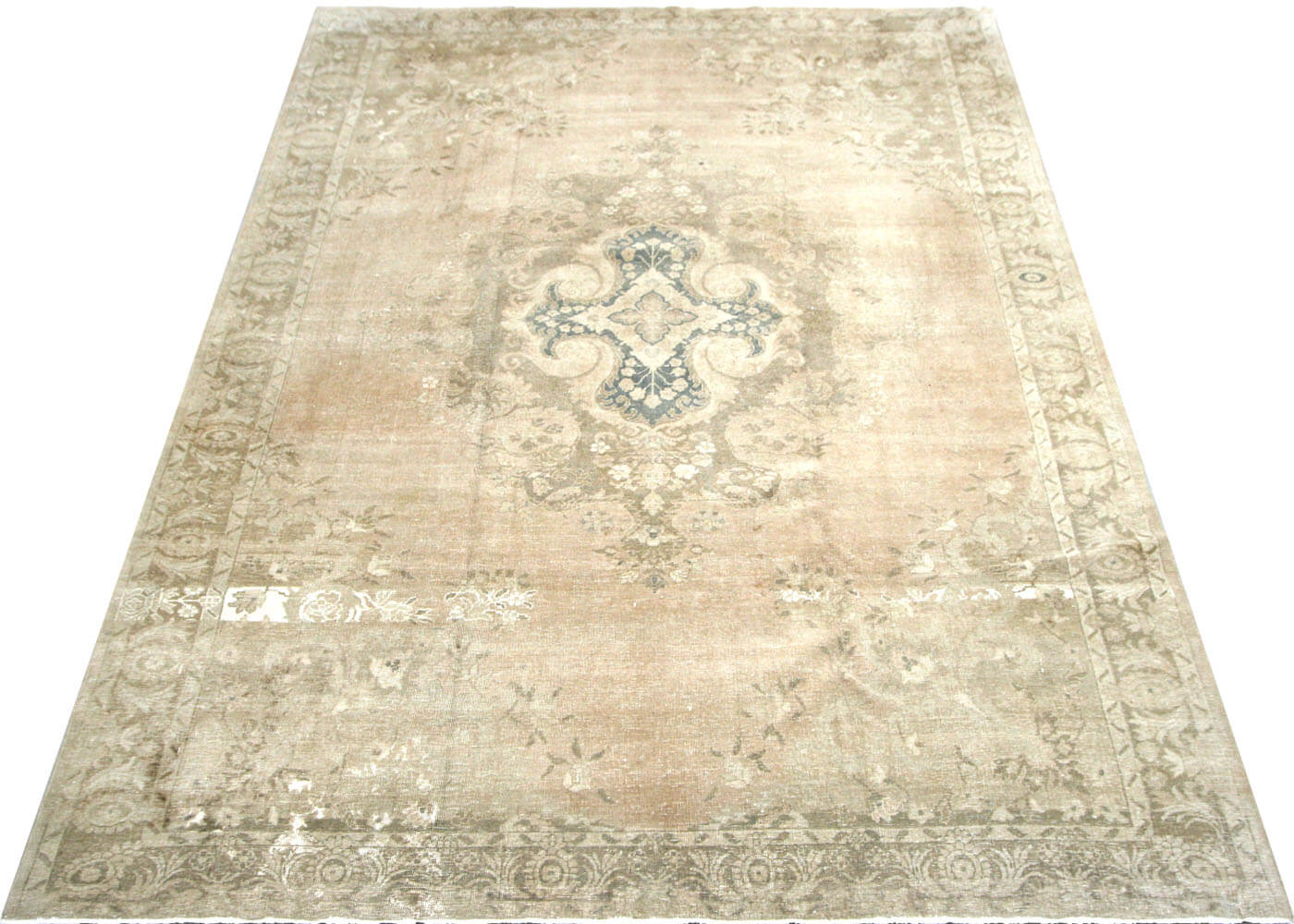 Vintage Turkish Oushak Rug - 9'1" x 12'4" - 074582
