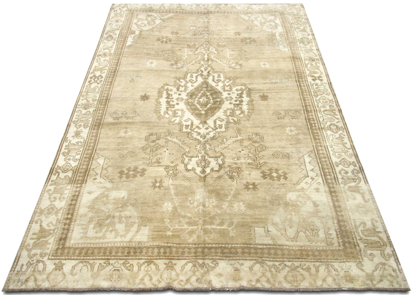 Vintage Turkish Oushak Rug - 6'5" x 10' - 074594