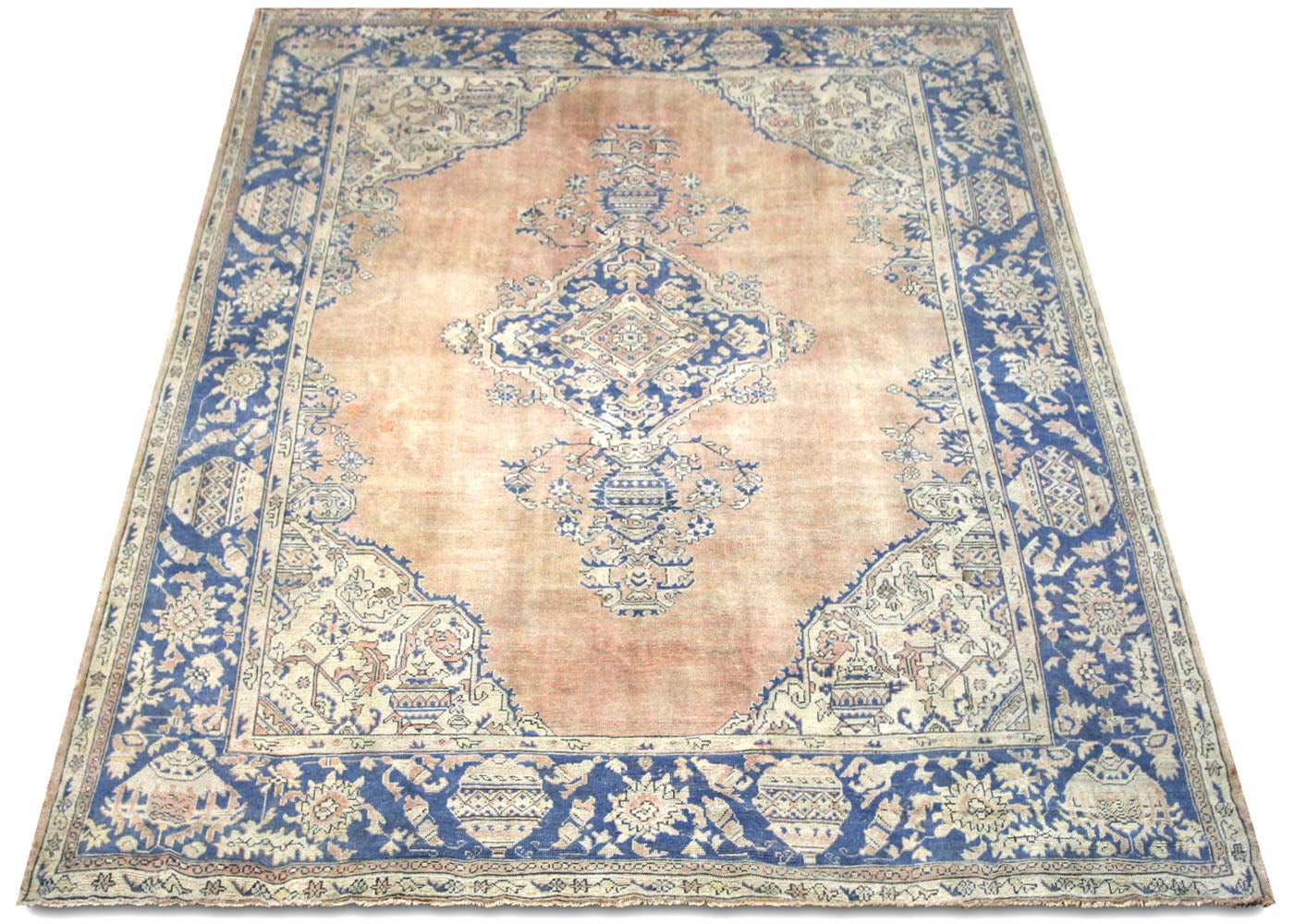 Vintage Turkish Oushak Rug - 11'1" x 14' - 074620