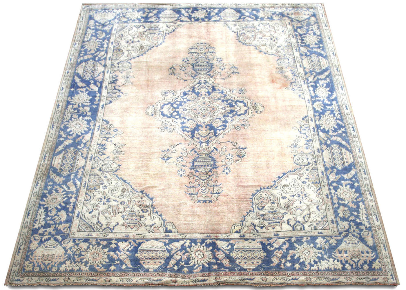 Vintage Turkish Oushak Rug - 11'1" x 14' - 074620