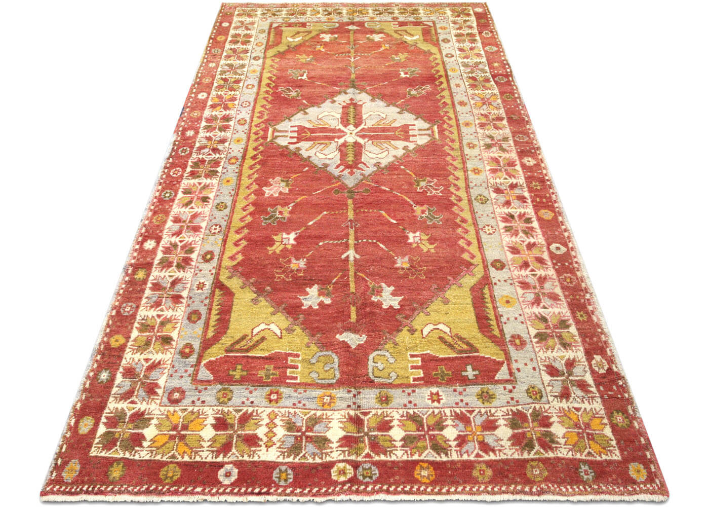 Vintage Turkish Oushak Rug - 5'3" x 10'2" - 074693