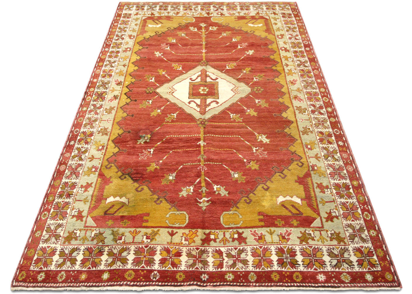 Vintage Turkish Oushak Rug - 5'7" x 9'4" - 074698