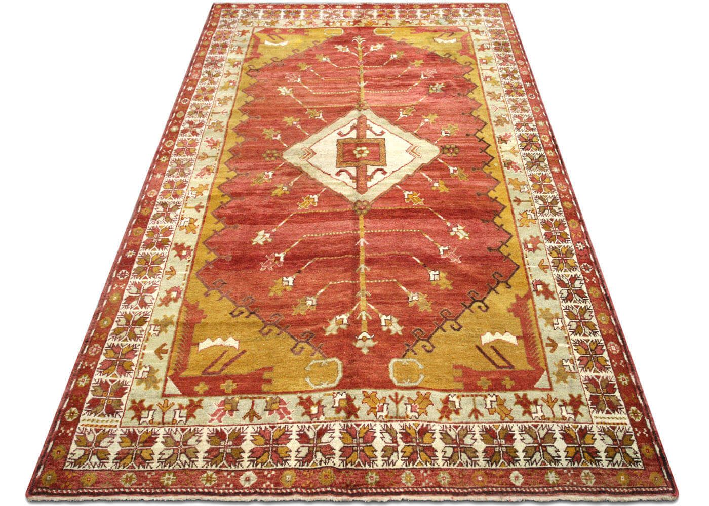 Vintage Turkish Oushak Rug - 5'7" x 9'4" - 074698
