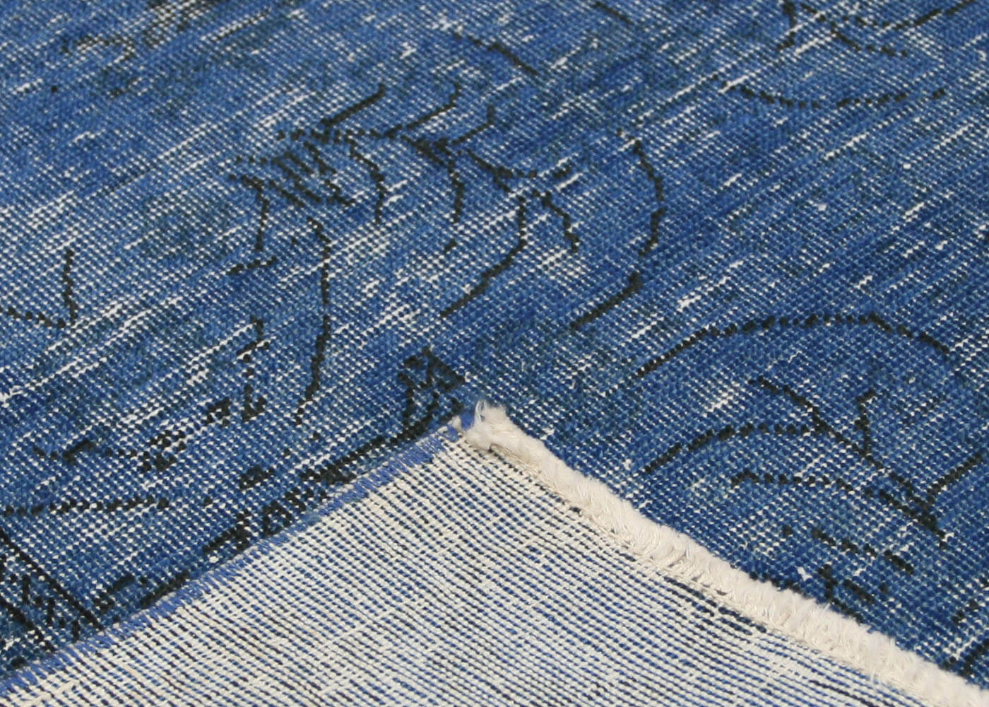 Vintage Turkish OverDyed Rug - 4'1" x 4'9" - 074770