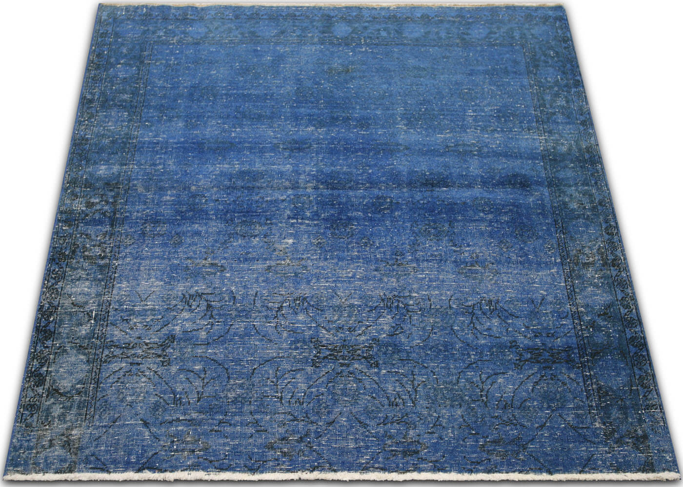 Vintage Turkish OverDyed Rug - 4'1" x 4'9" - 074770