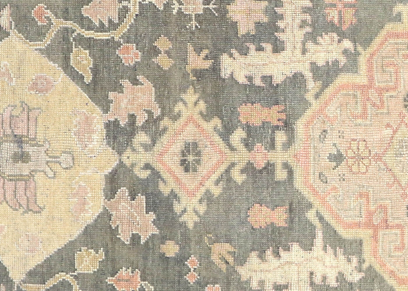 Semi Antique Turkish Oushak Rug - 9'2" x 12'5" - 074780