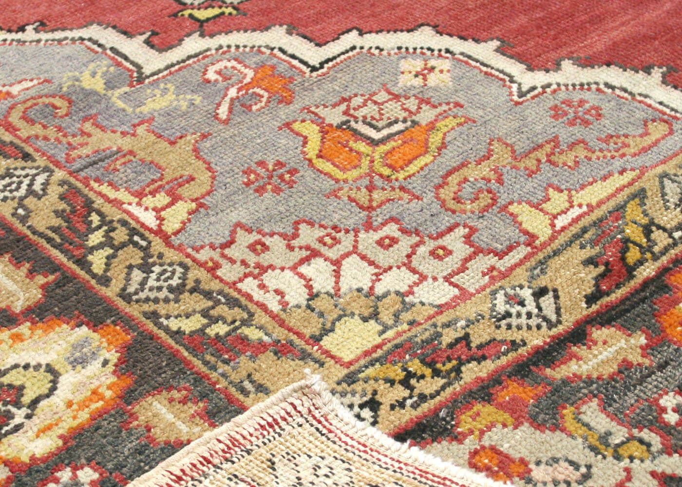 Vintage Turkish Oushak Rug - 7'1" x 11'2" - 074785