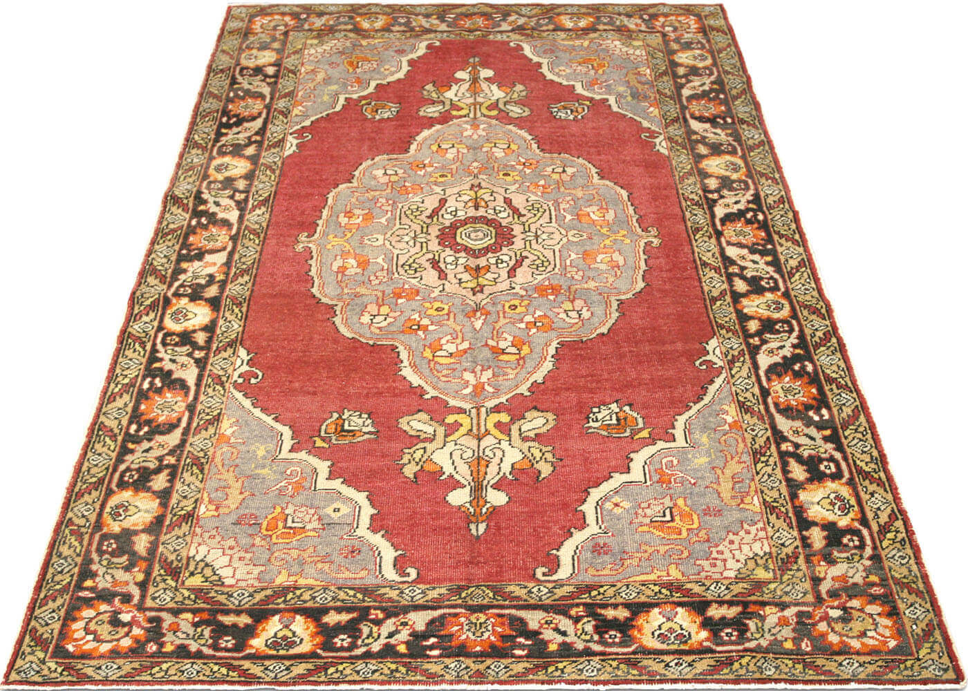 Vintage Turkish Oushak Rug - 7'1" x 11'2" - 074785