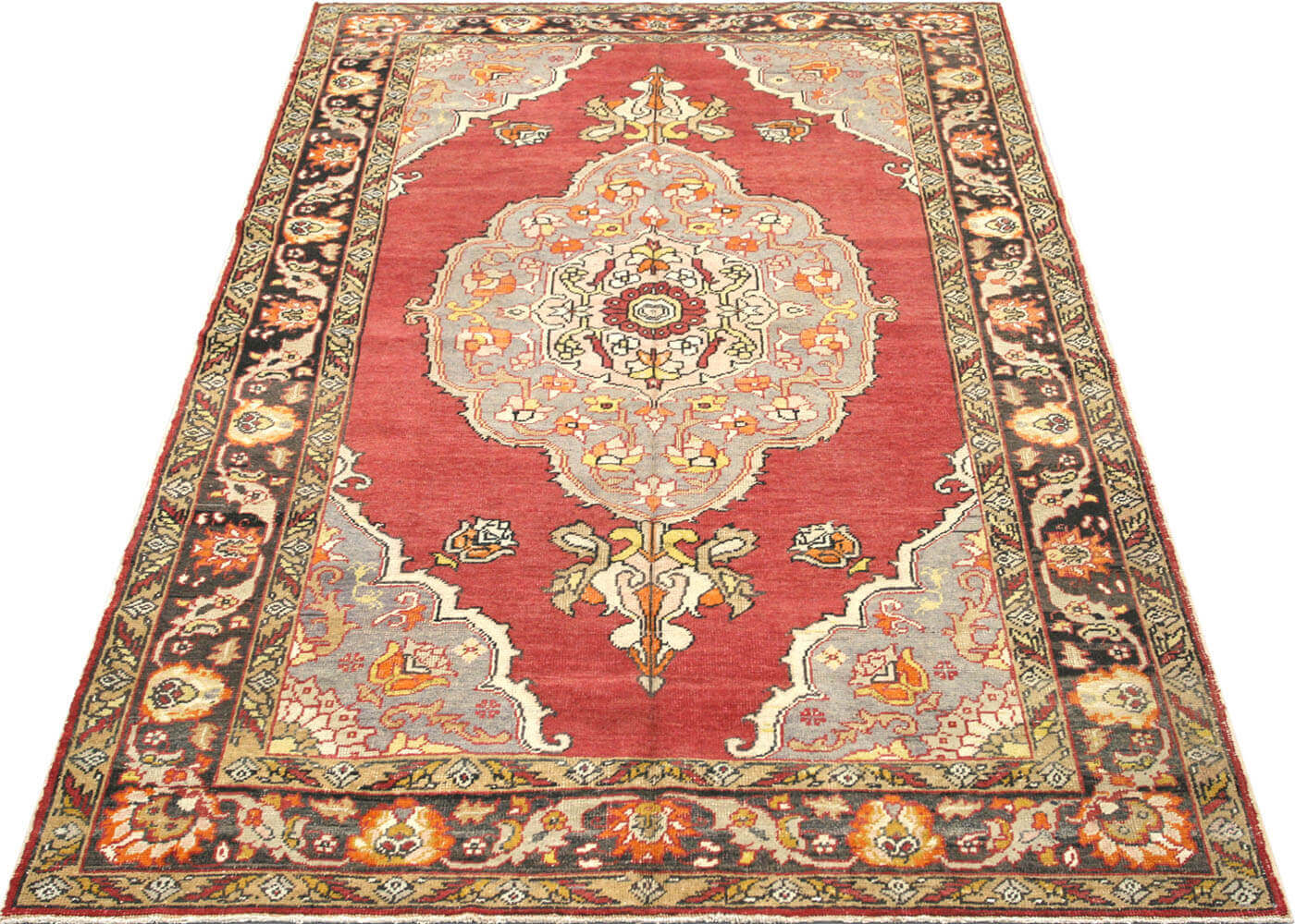 Vintage Turkish Oushak Rug - 7'1" x 11'2" - 074785