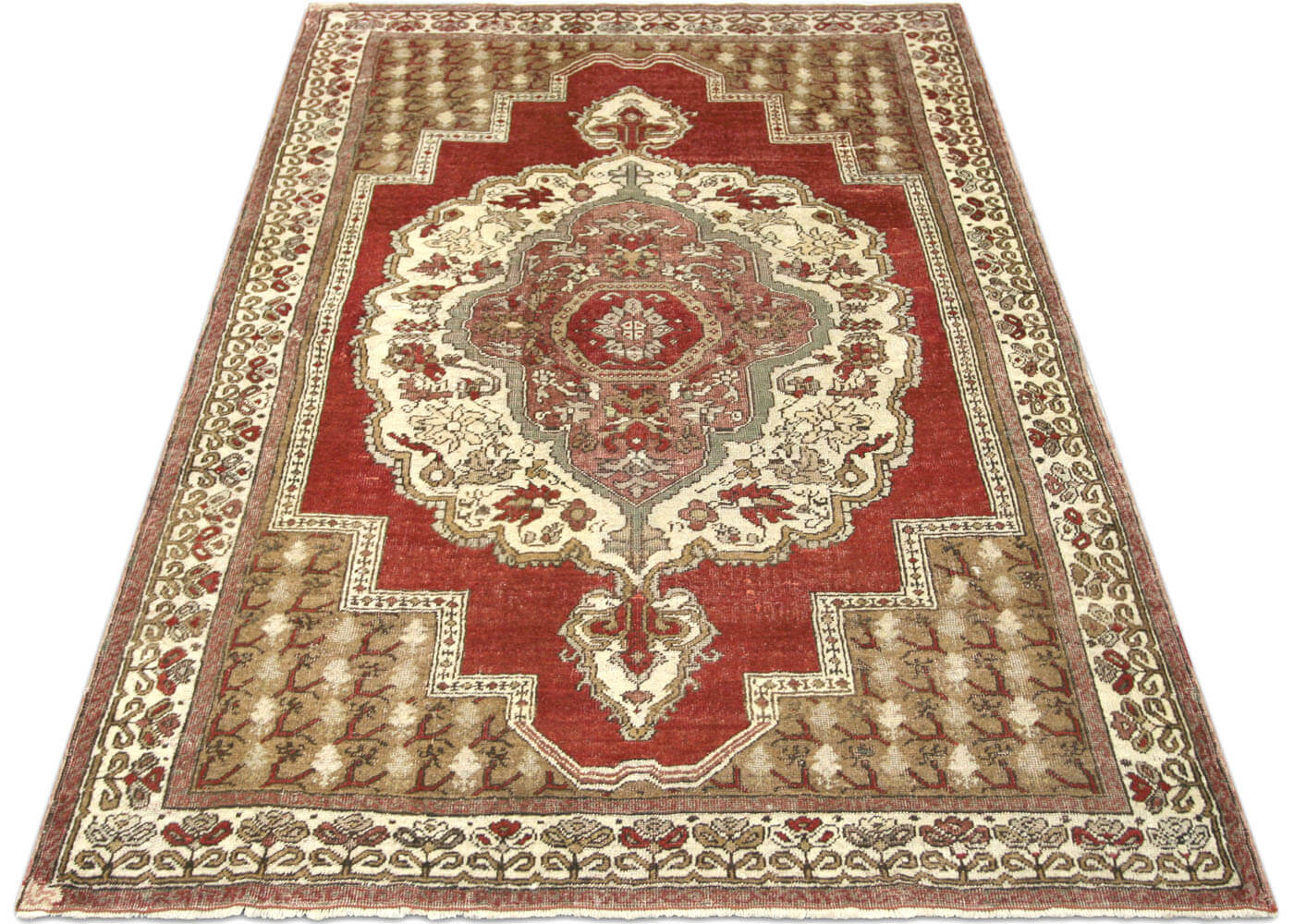 Vintage Turkish Oushak Rug - 4'6" x 6'10" - 075013
