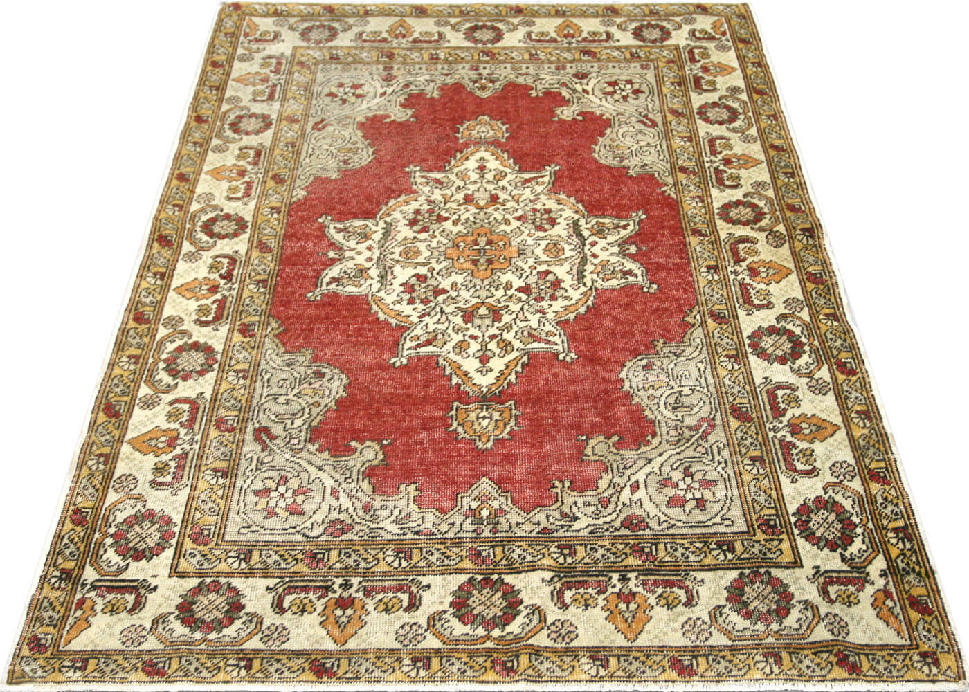 Vintage Turkish Oushak Rug - 3'10" x 5'5" - 075092