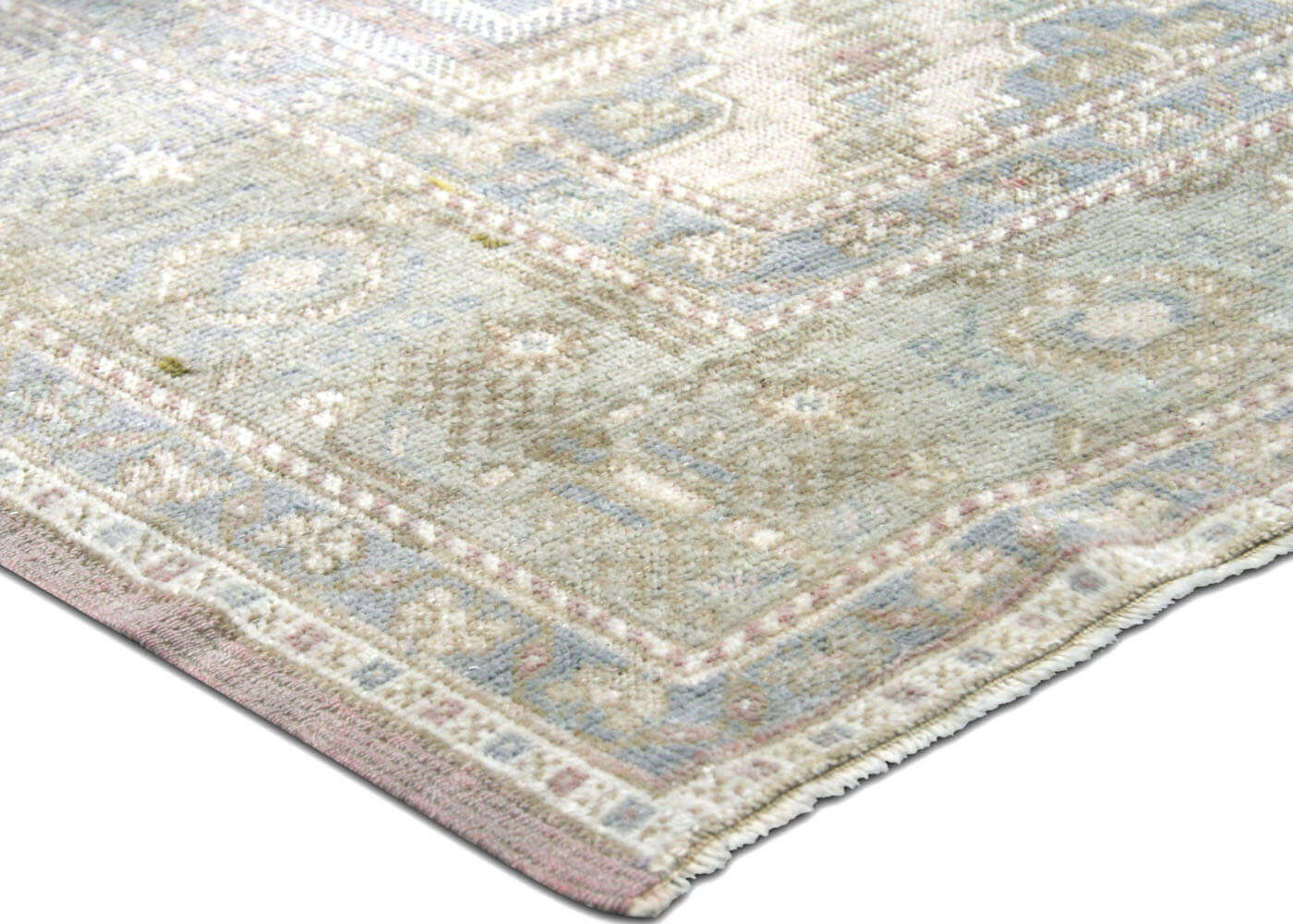 Vintage Turkish Oushak Rug - 6'11" x 11' - 075359