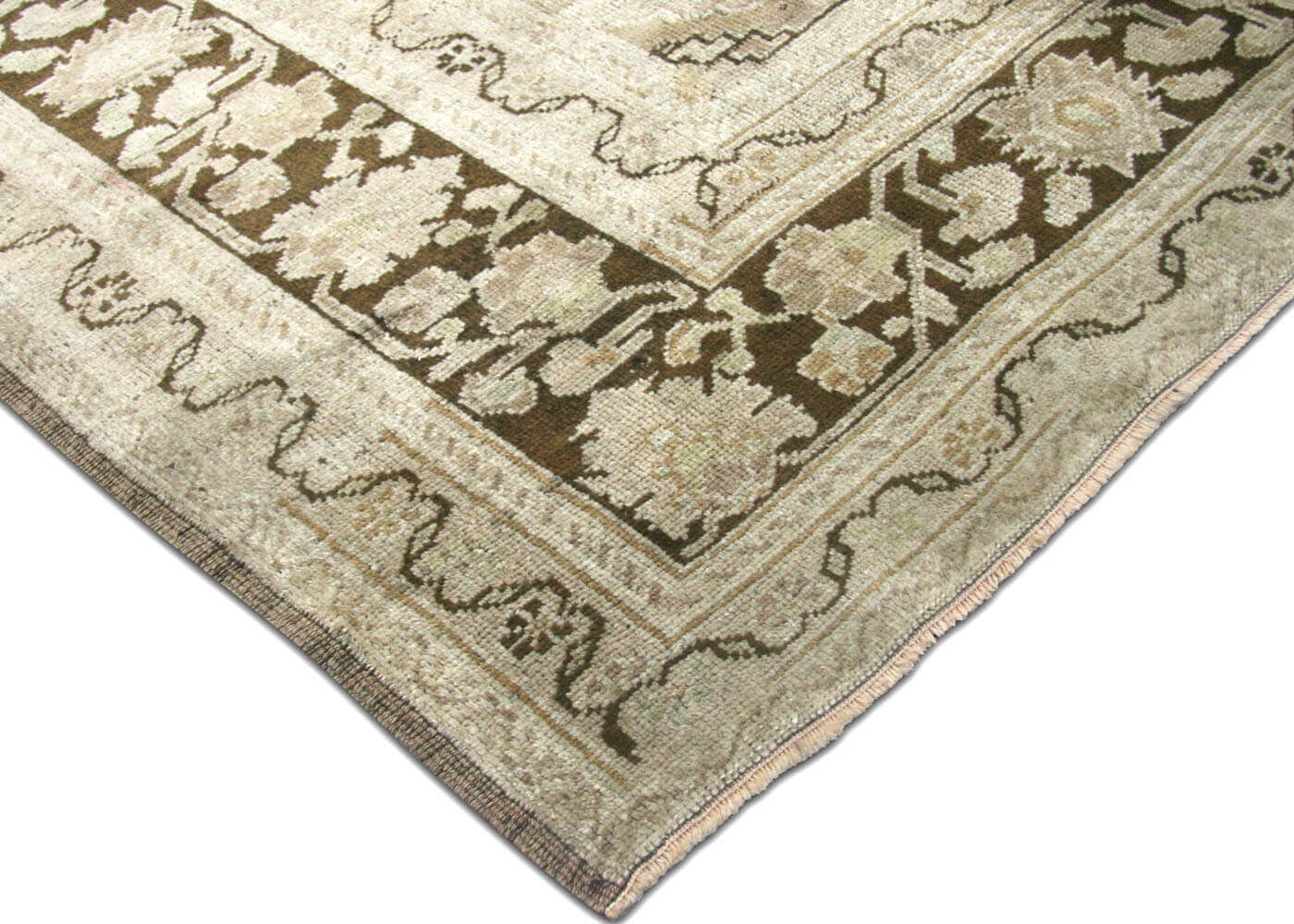 Vintage Turkish Oushak Rug - 7'3" x 10'7" - 075386