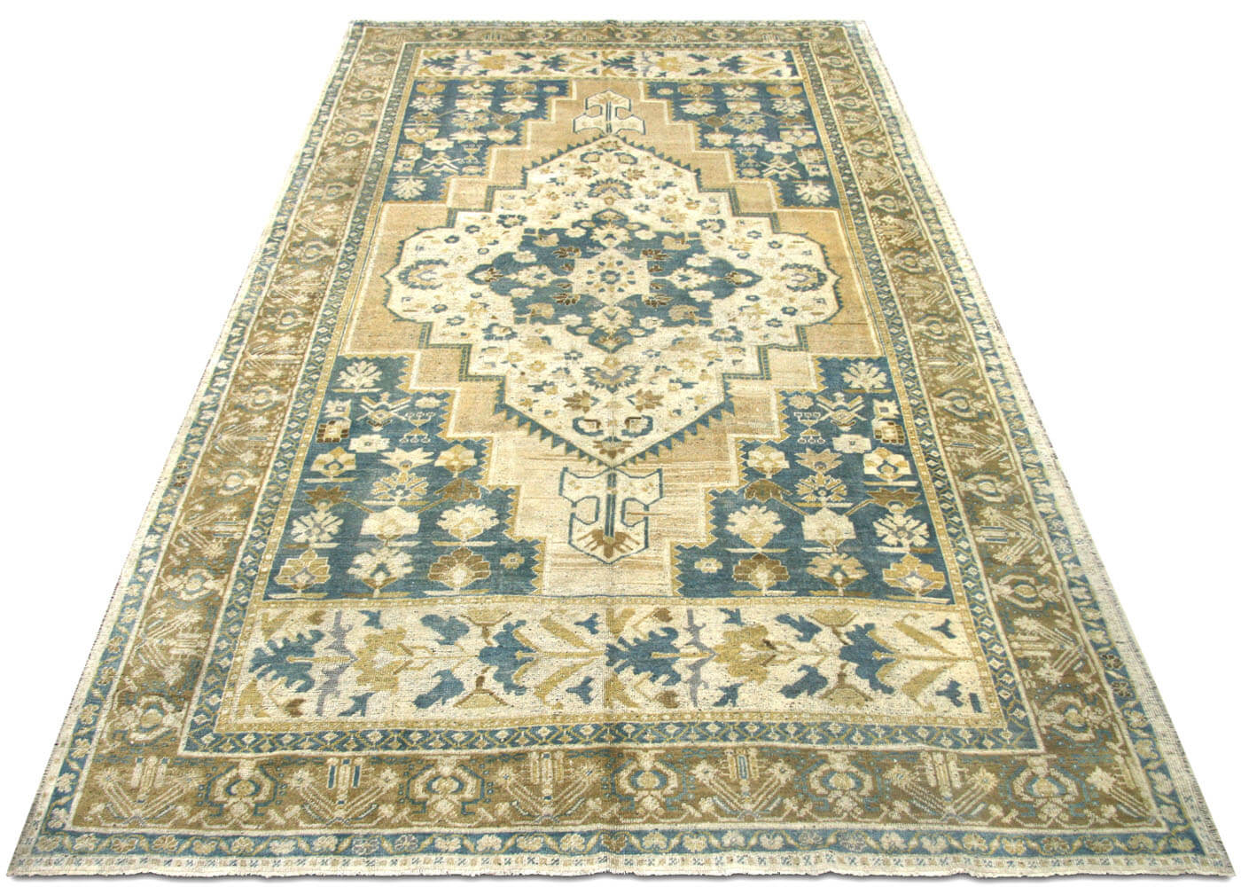 Vintage Turkish Oushak Rug - 7'1" x 12'5" - 075396