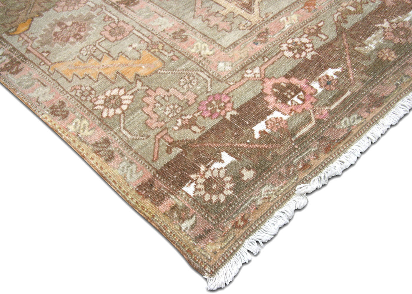 Semi Antique Persian Heriz Rug - 9'9" x 11' - 075452