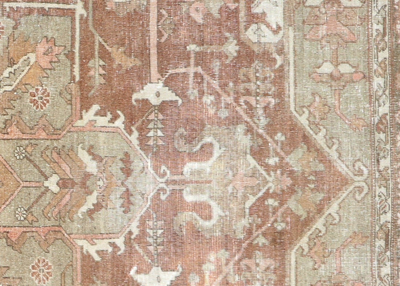 Semi Antique Persian Heriz Rug - 9'9" x 11' - 075452
