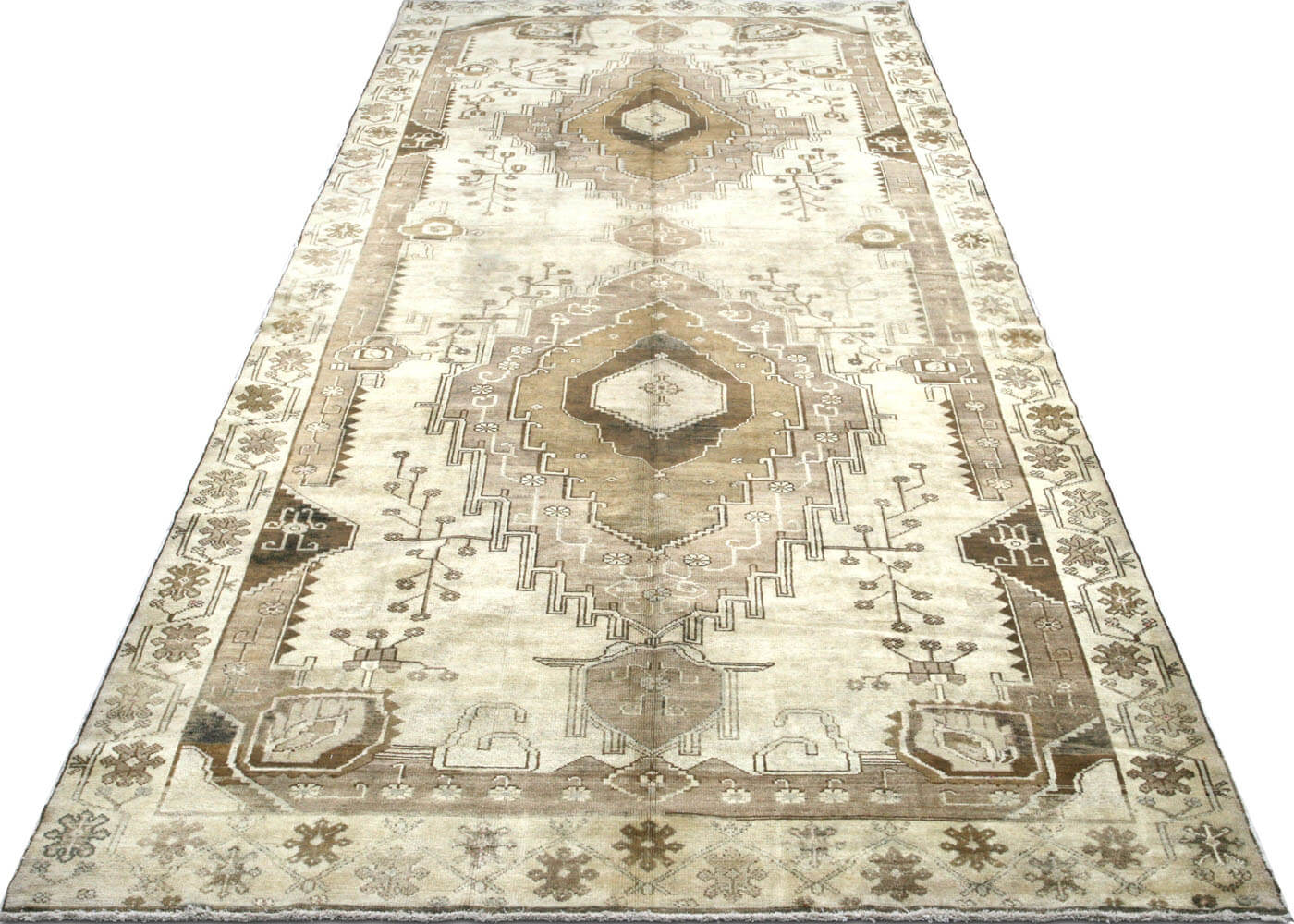 Vintage Turkish Oushak Rug - 6'11" x 16'7" - 075460