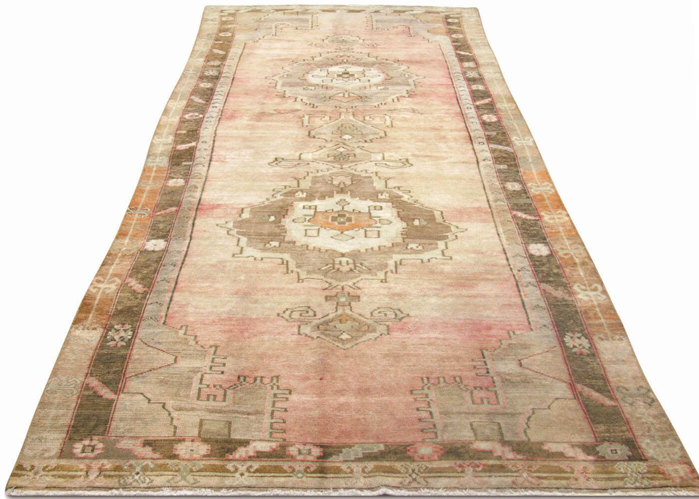 Vintage Turkish Oushak Rug - 6'1" x 15'7" - 075463