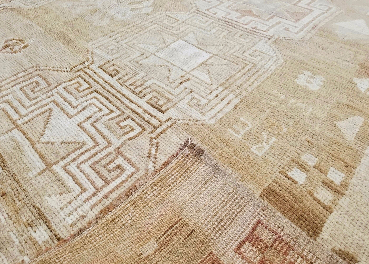 Vintage Turkish Oushak Rug - 7'5" x 13'1" - 075465