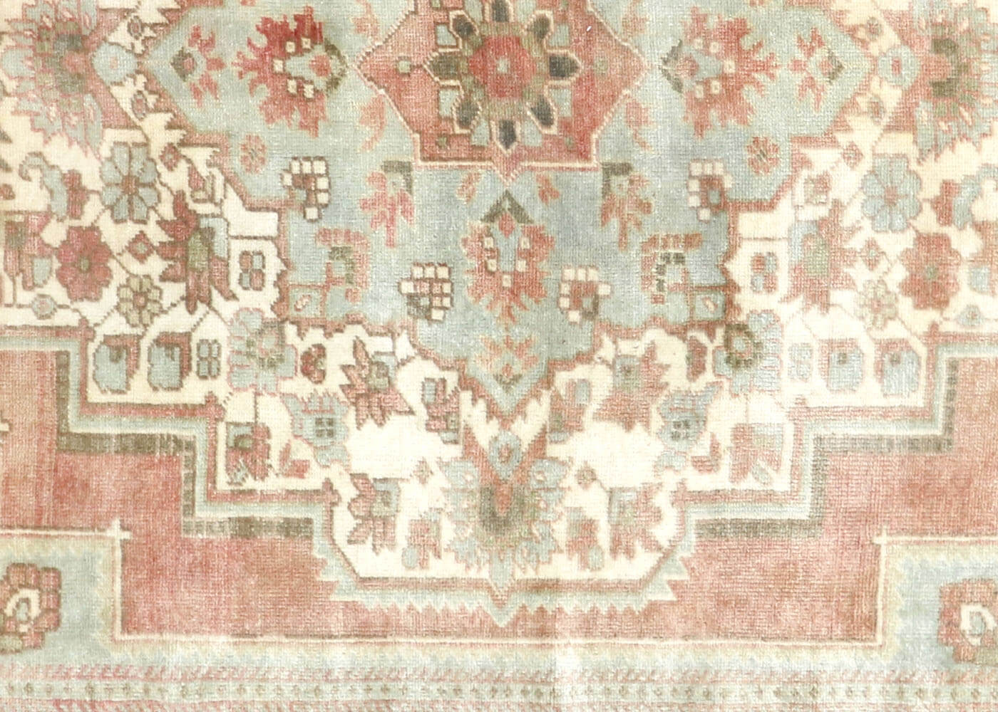 Vintage Turkish Oushak Rug - 4'11" x 10'2" - 075468