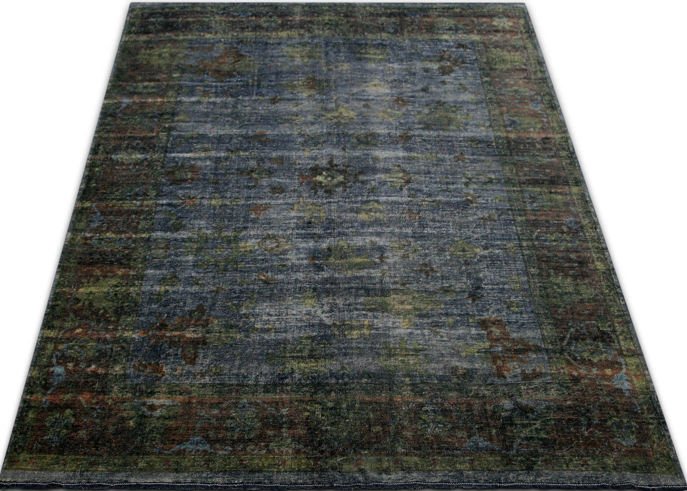 Vintage Turkish OverDyed Rug - 10' x 13'11" - 088018
