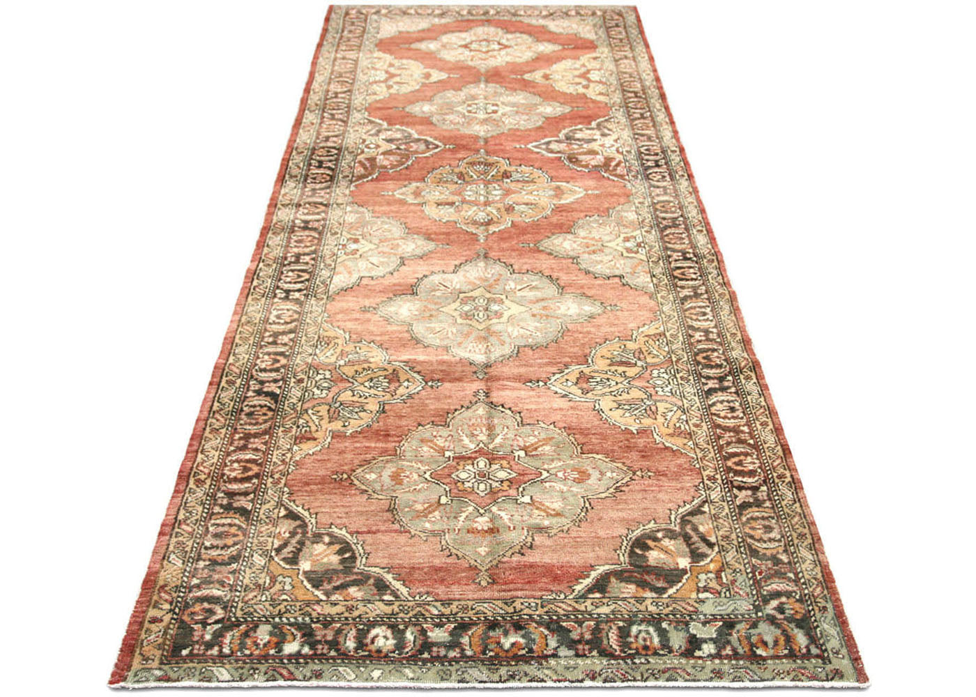 Vintage Turkish Oushak Rug - 5'1" x 13'8" - 088146