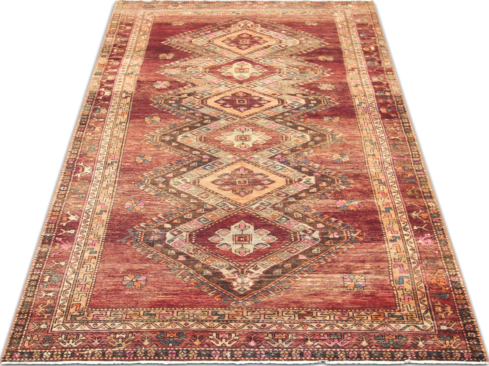 Vintage Turkish Oushak Rug - 5'7" x 12'4"