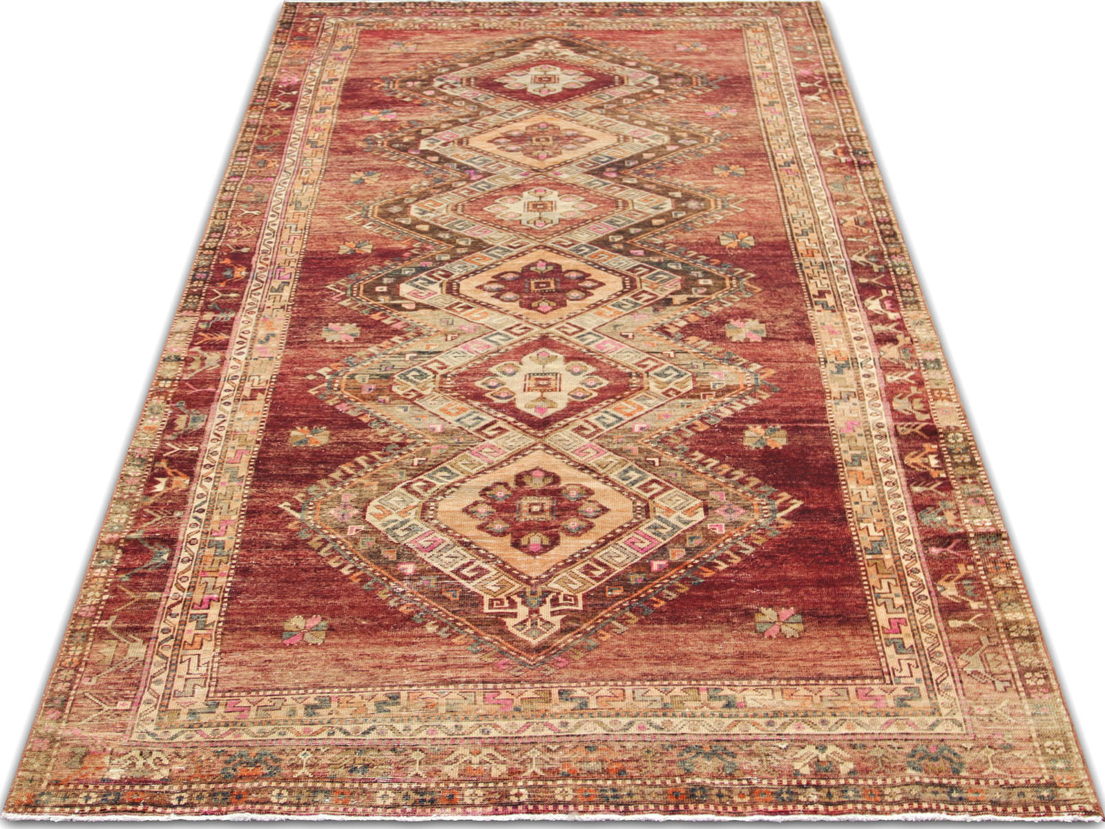 Vintage Turkish Oushak Rug - 5'7" x 12'4"