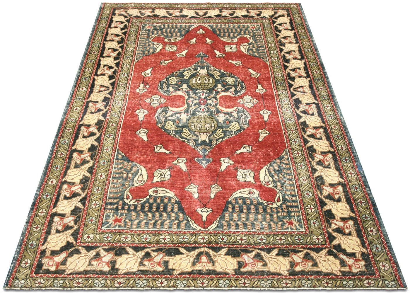 Vintage Turkish Oushak Rug - 4'10" x 7'4" - 088179