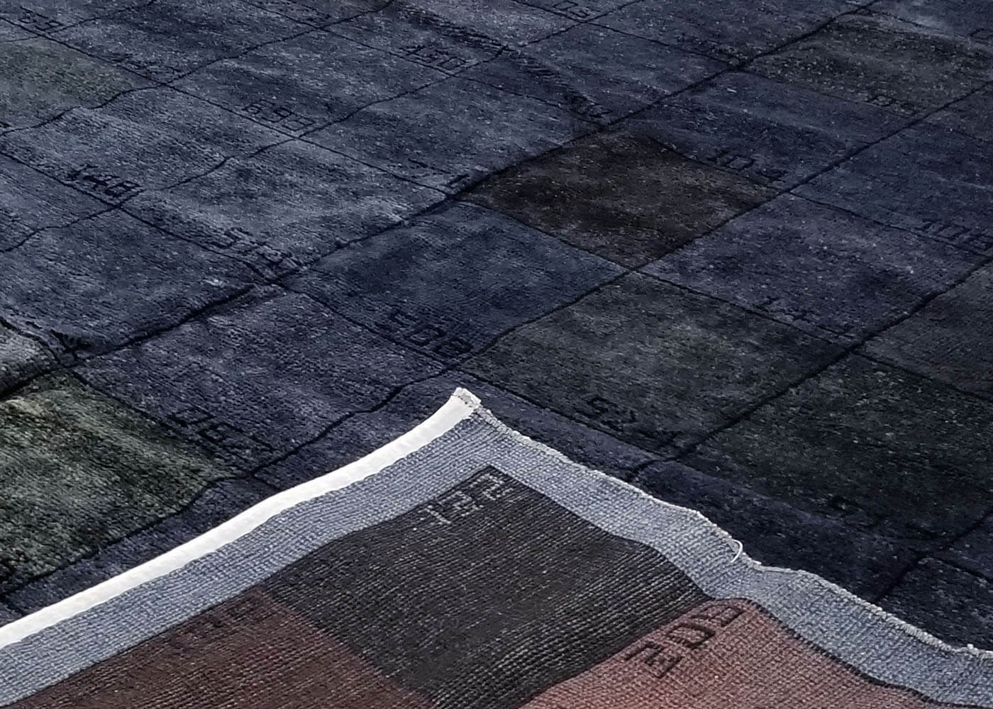 Vintage Turkish OverDyed Rug - 5'10" x 6'11" - 088224