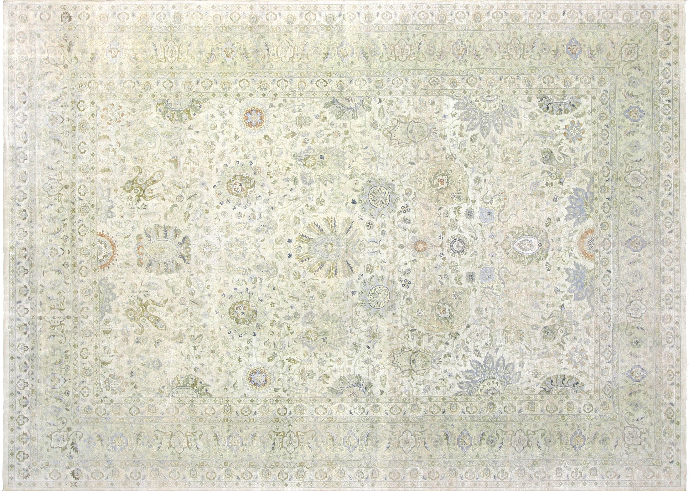 Vintage Persian Tabriz Carpet - 9'10" x 13'9"