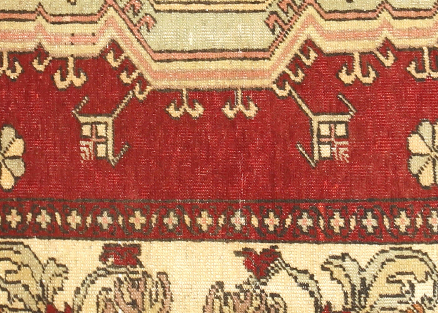 Vintage Turkish Oushak Rug - 3'6" x 4'10" - 088406
