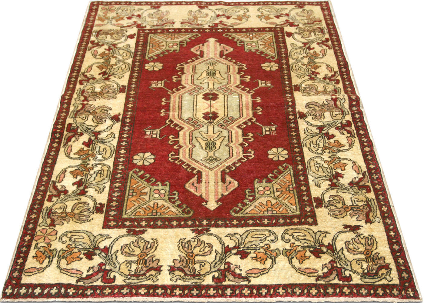 Vintage Turkish Oushak Rug - 3'6" x 4'10" - 088406