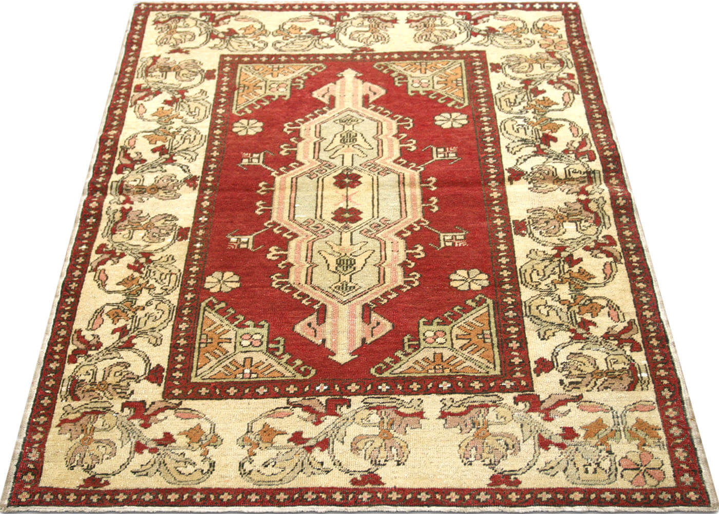 Vintage Turkish Oushak Rug - 3'6" x 4'10" - 088406
