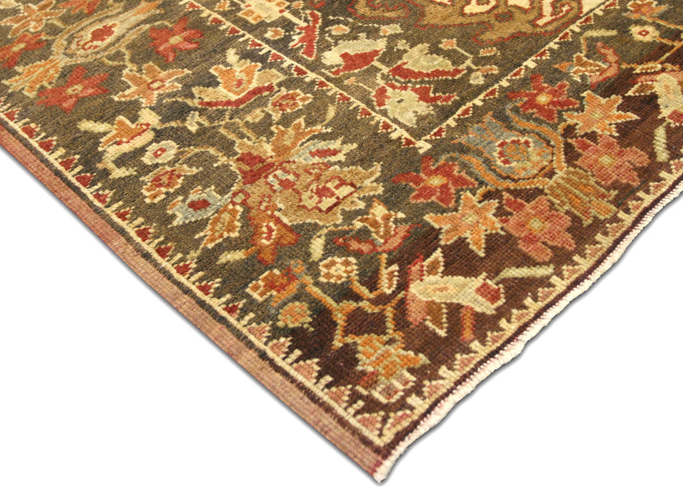 Vintage Turkish Oushak Rug - 4'2" x 5'3" - 088411