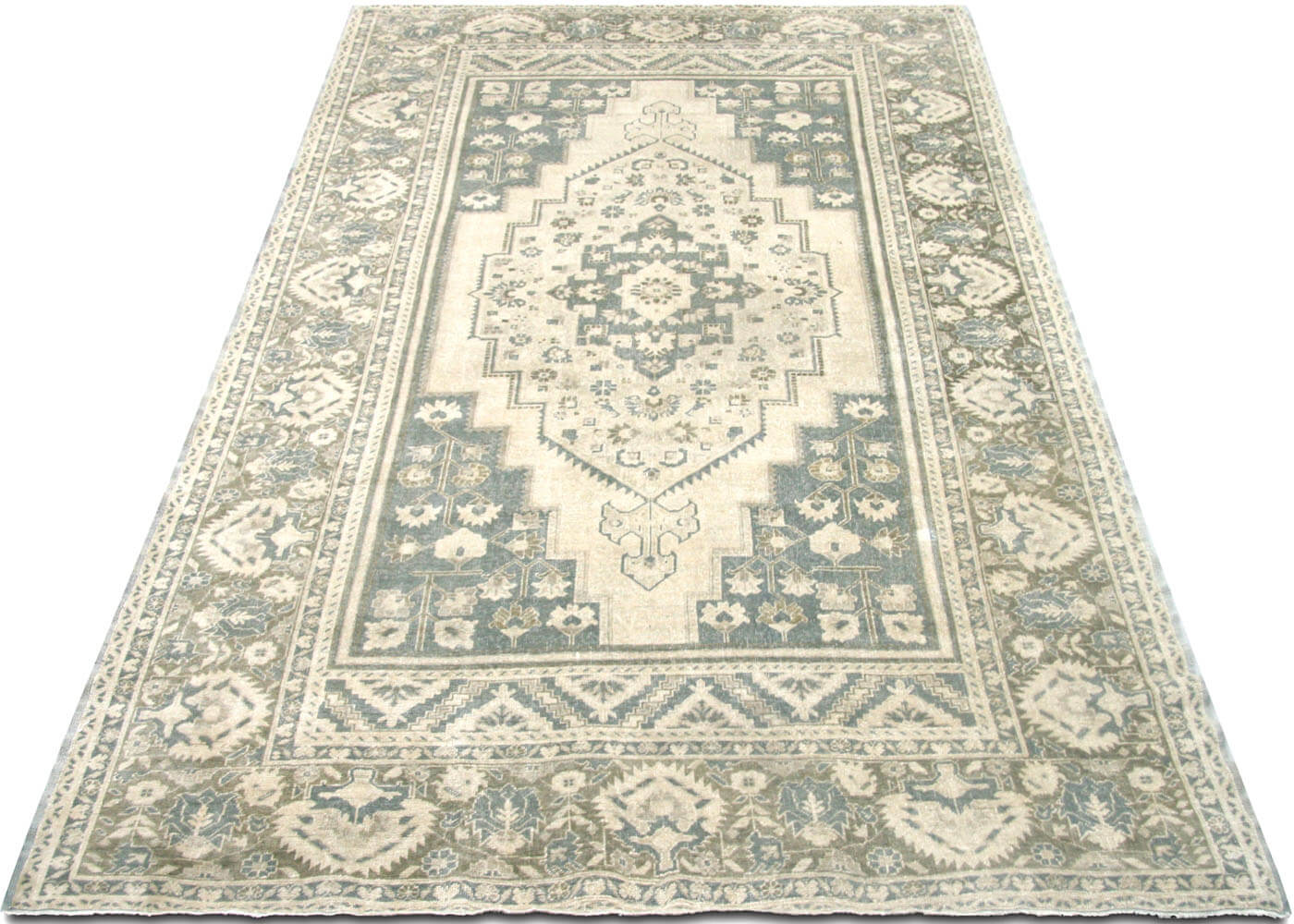 Vintage Turkish Oushak Rug - 7'3" x 11'8" - 088432