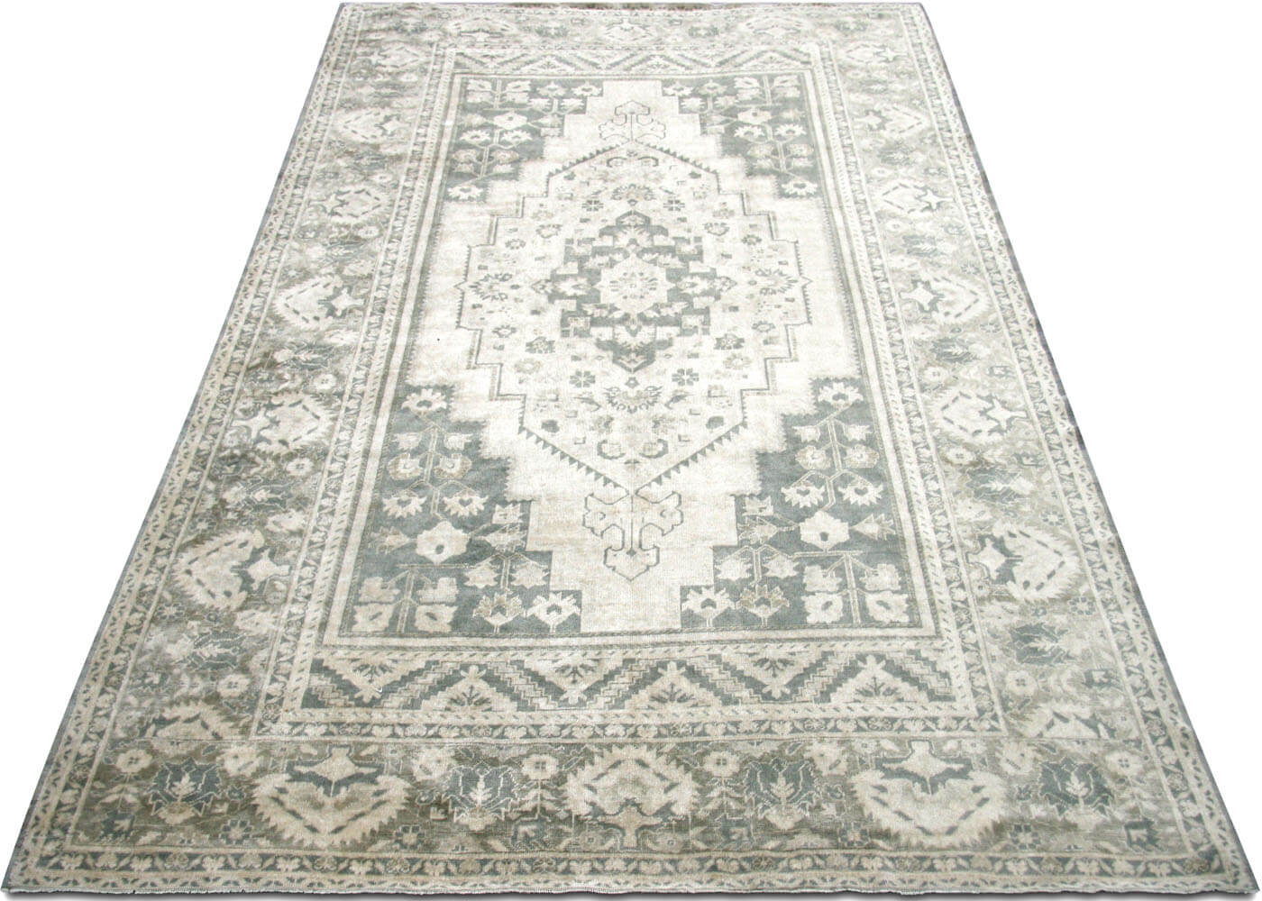 Vintage Turkish Oushak Rug - 7'3" x 11'8" - 088432