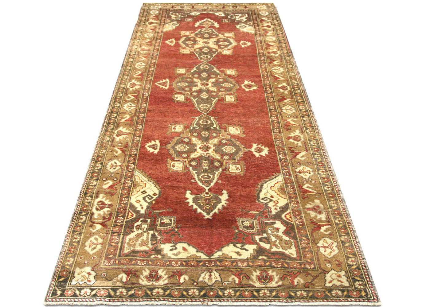 Vintage Turkish Oushak Rug - 4'10" x 12'8" - 088490