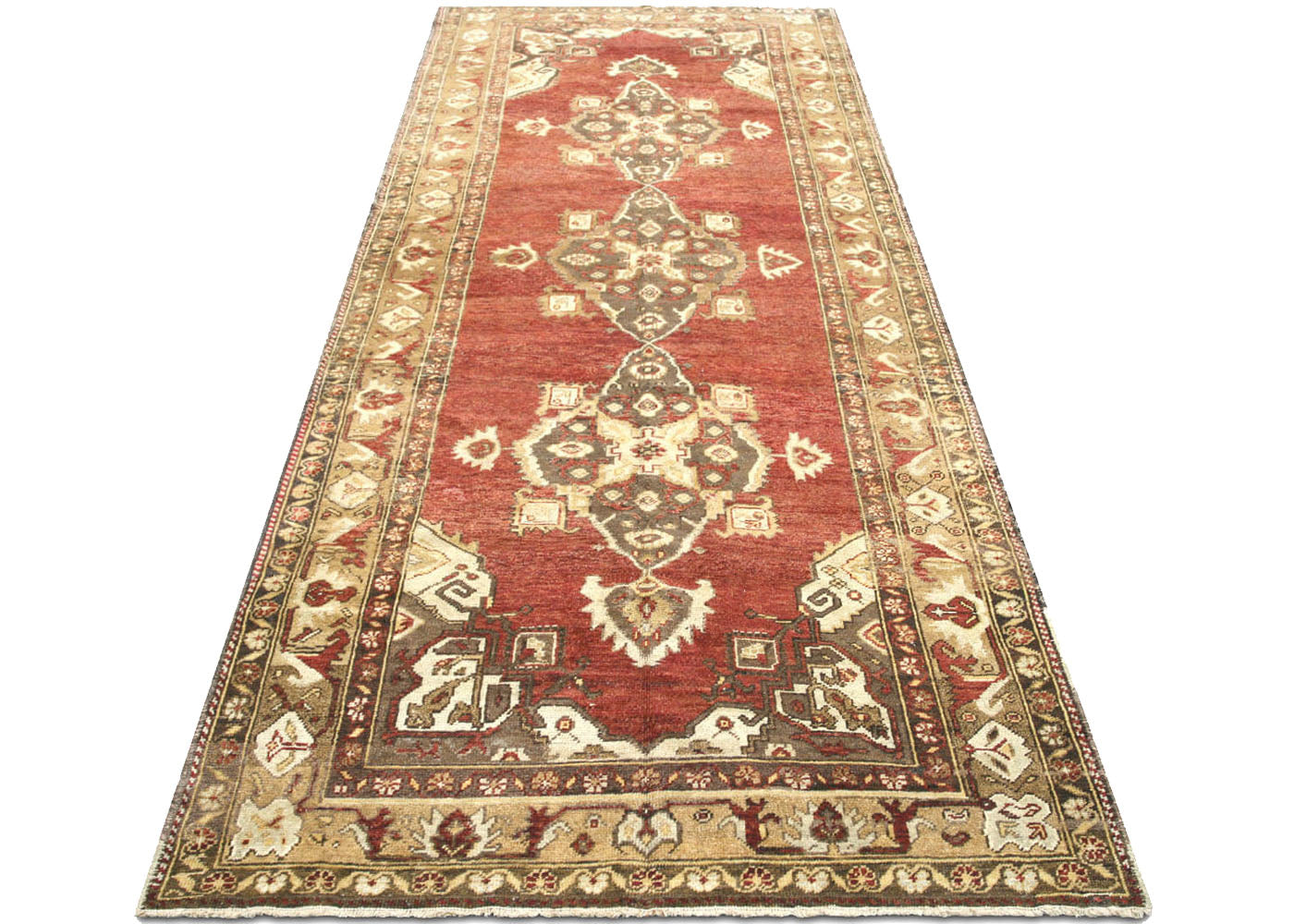 Vintage Turkish Oushak Rug - 4'10" x 12'8" - 088490