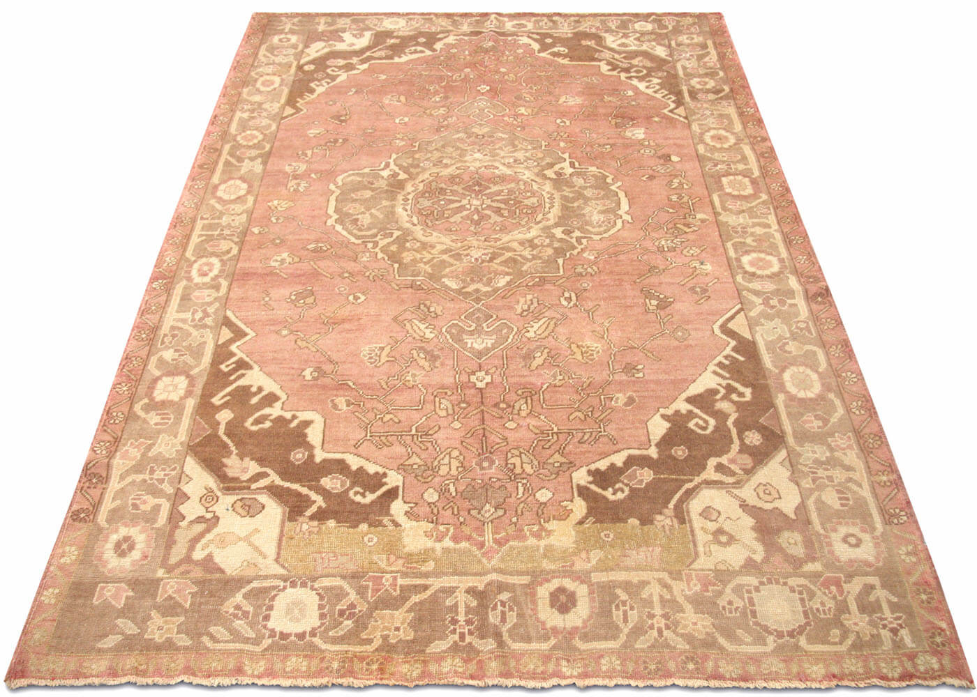 Vintage Turkish Oushak Rug - 6'2" x 9'3" - 088510
