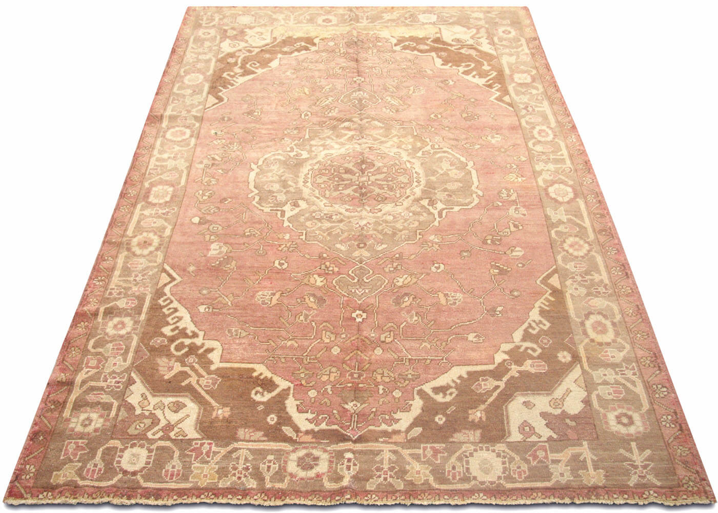 Vintage Turkish Oushak Rug - 6'2" x 9'3" - 088510