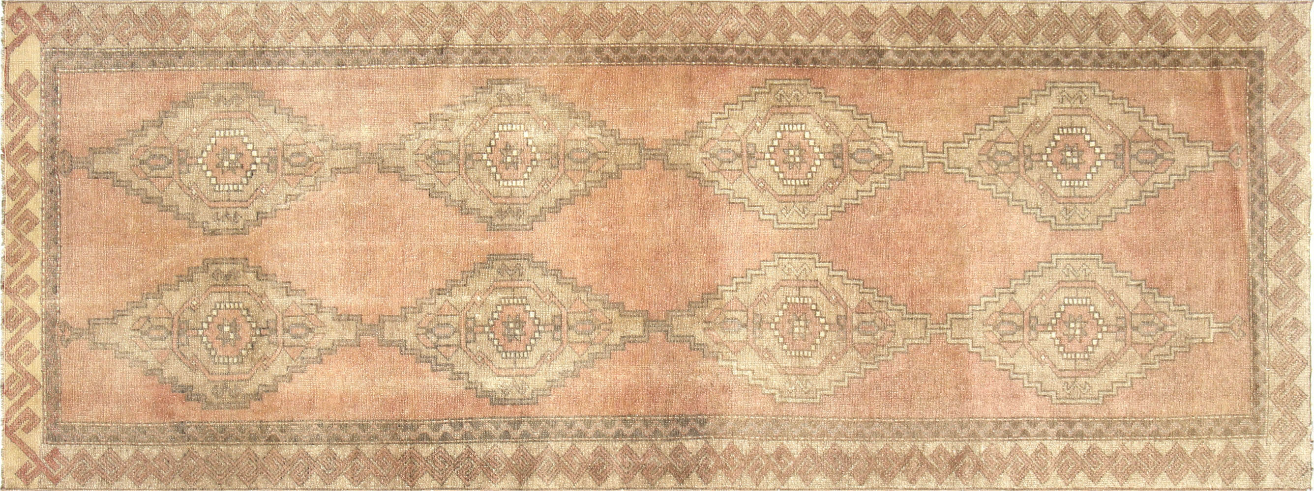 Vintage Turkish Oushak Runner - 3'7" x 9'8" - 088554
